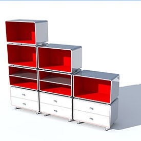 Retro shelf 3D Object | FREE Artlantis Objects Download